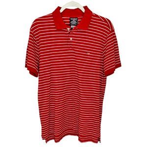 Vintage Polo Jeans Co. by Ralph Lauren Red White Stripe Polo Shirt - Size Medium
